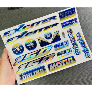 TEM MẠ CROM BÓNG DÁN TRANG TRÍ XE EXCITER 150 MẮT FENDI
