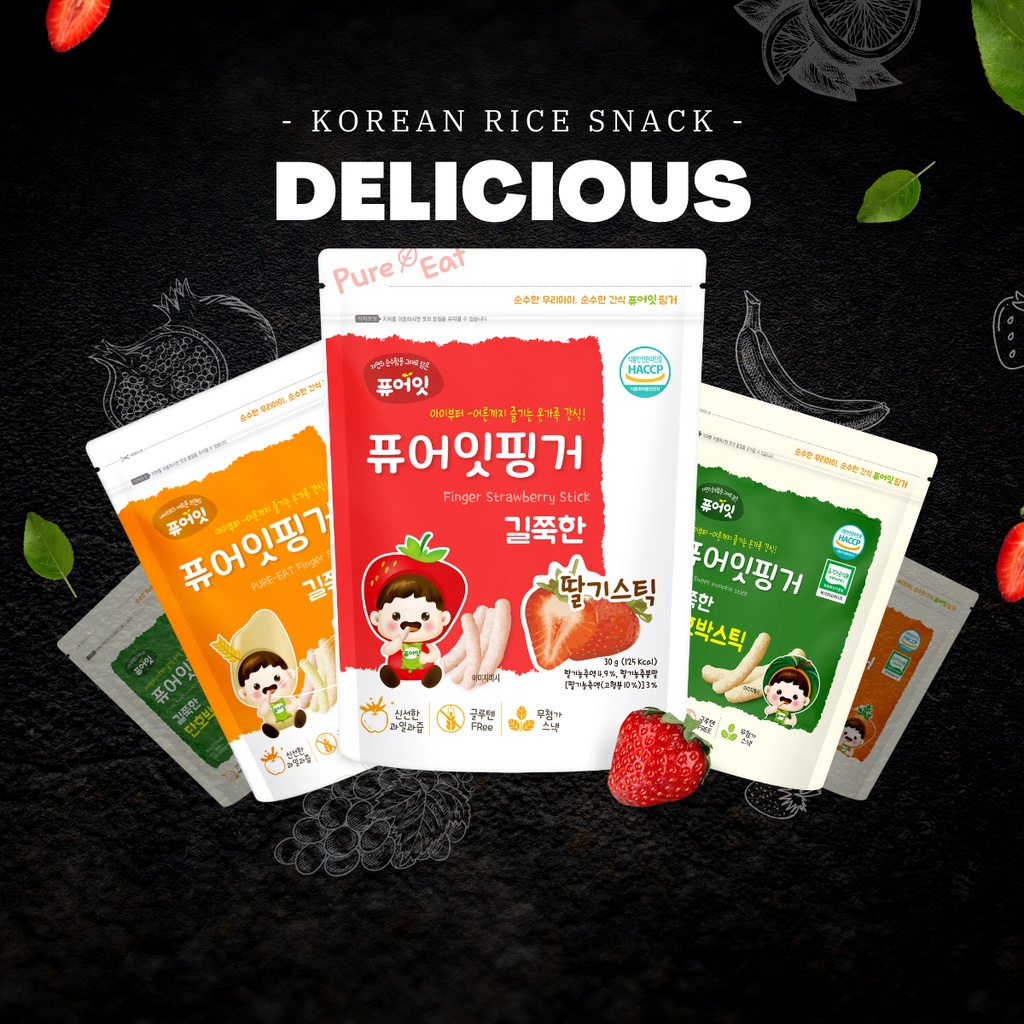 Bánh gạo que PURE EAT rau hữu cơ Naebro - Bánh ăn dặm hữu cơ cho trẻ từ 6 tháng tuổi - FORBEE