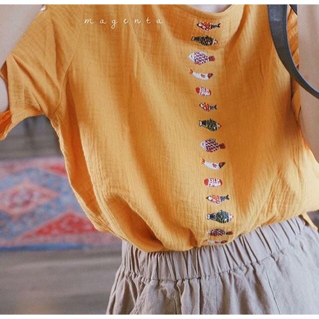 Áo cá chép Magenta Vintage