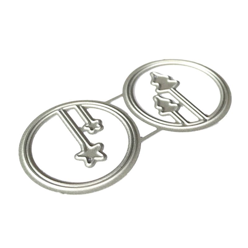 Khuôn Cắt Giấy Kim Loại Hình Cây Và Ngôi Sao Xinh Xắn