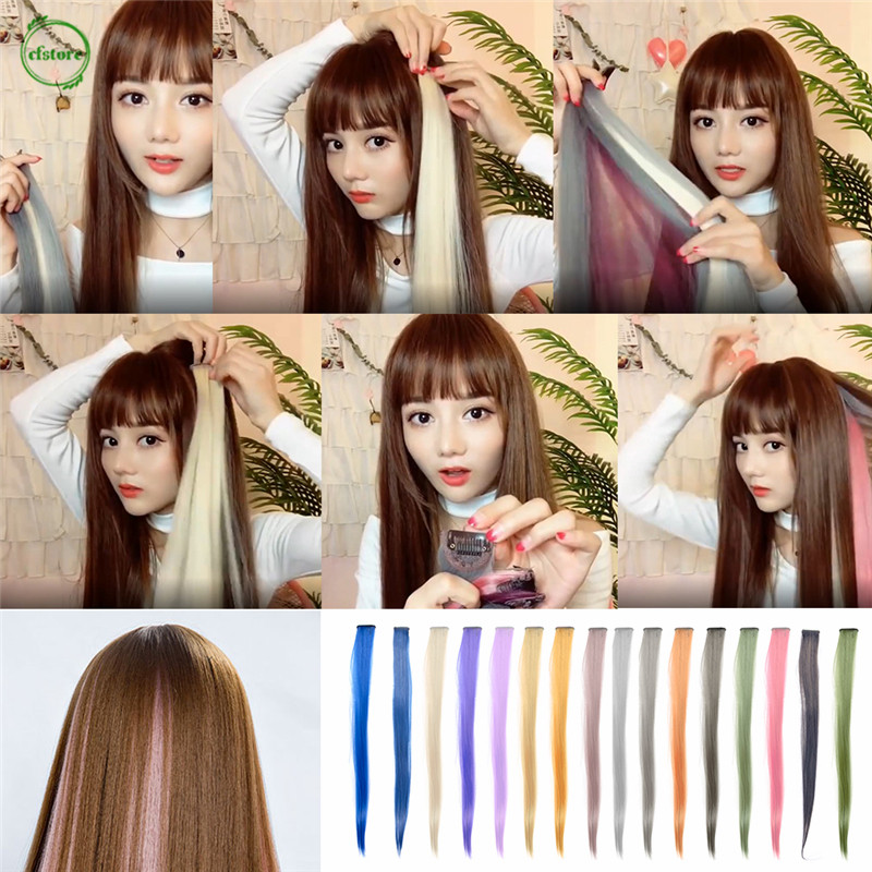 (Hàng Mới Về) Tóc Giả Nhuộm Màu Cá Tính Thời Trang