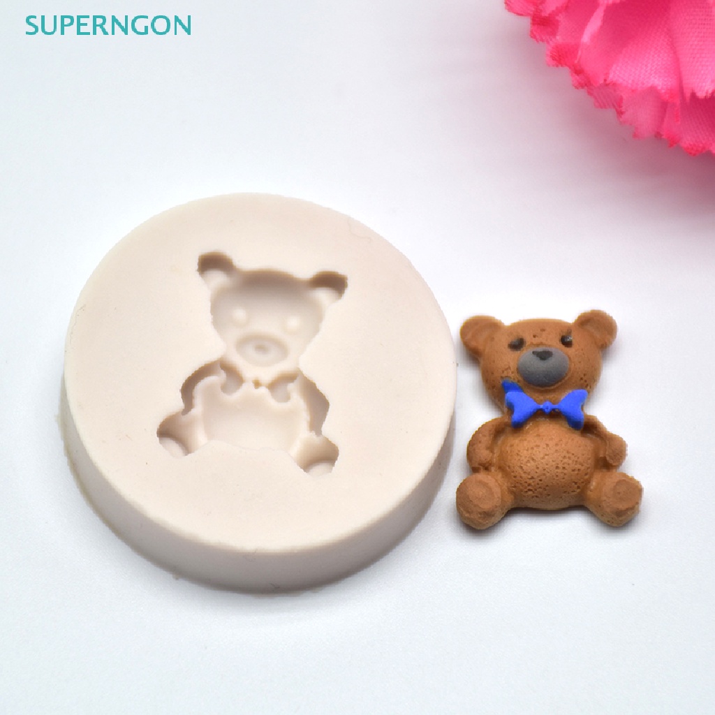 1 Khuôn Silicone TạO HìNh Chú GấU Dễ Thương Trang Trí BáNh