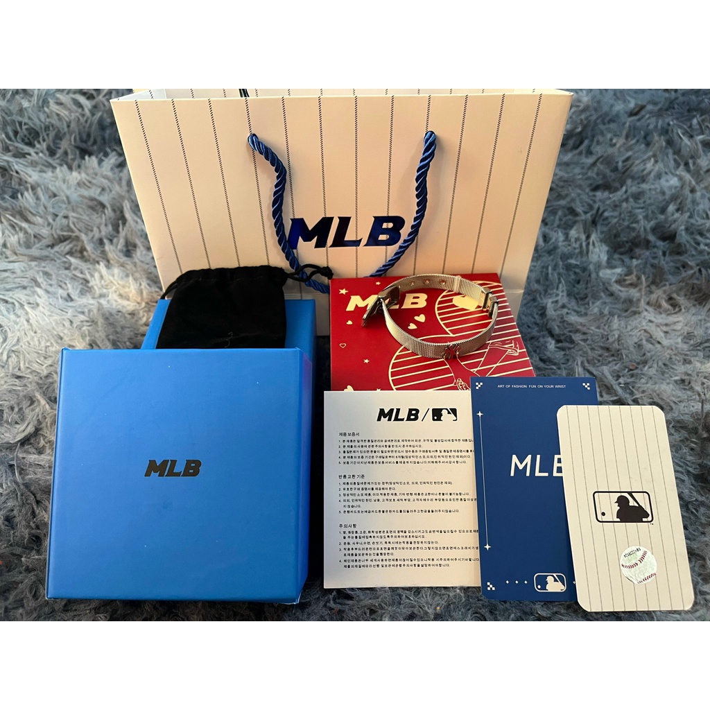 VÒNG TAY MLB LOGO FULL BOX CHO NAM VÀ NỮ - KHÔNG GỈ