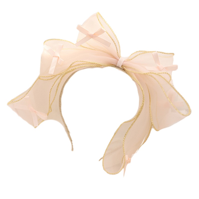 Băng Đô Nơ To Bản Bằng Vải Organza Cho Hóa Trang