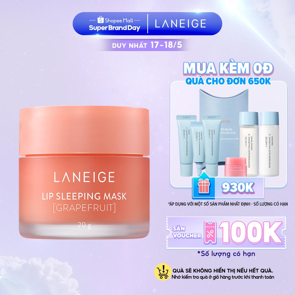 [HB gift] Mặt nạ ngủ dành cho môi Laneige Lip Sleeping Mask Grapefruit 20G