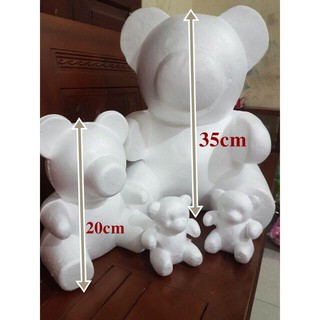 PHÔI GẤU XỐP CẮM HOA - 12cm