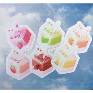 - Sticker/nhãn dán hình các hộp sữa hoa quả