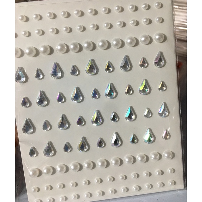 Miếng Dán Trang Điểm Mắt / Lông Mày Hình Viên Kim Cương DIY