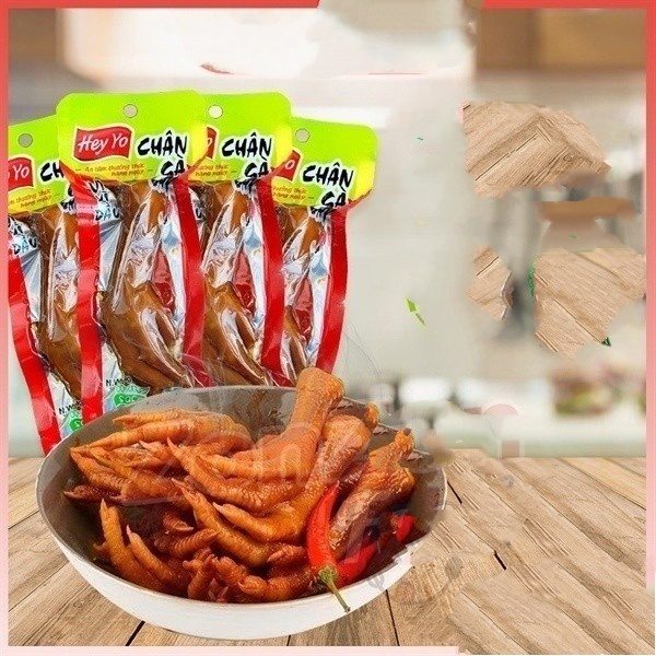 [ICLN9 giảm 5K ] Chân gà cay nhất tâm ớt xanh Hey Yo gói 40g