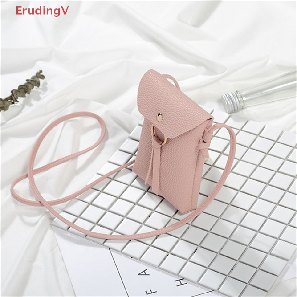 Túi Đeo Chéo Mini Nắp Gập Màu Trơn Đơn Giản Dùng Đựng Điện Thoại Cho Nữ