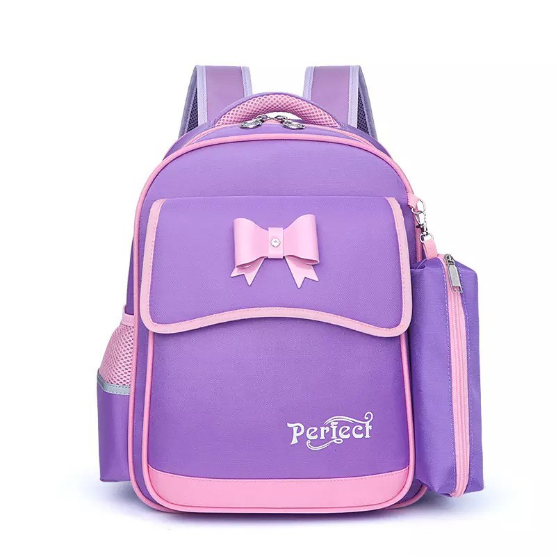 [CHẤT XỊN] Balo trang nhã cao cấp cho bé gái cấp 1 từ lớp 1 đến lớp 3 đi học, cặp sách chống thấm nước có phản quang