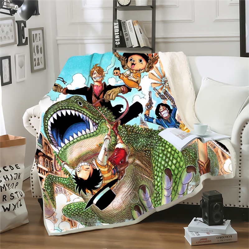 Chăn Bông In Hình Nhân Vật Luffy Trong Phim One Piece 3D Dành Cho Bé