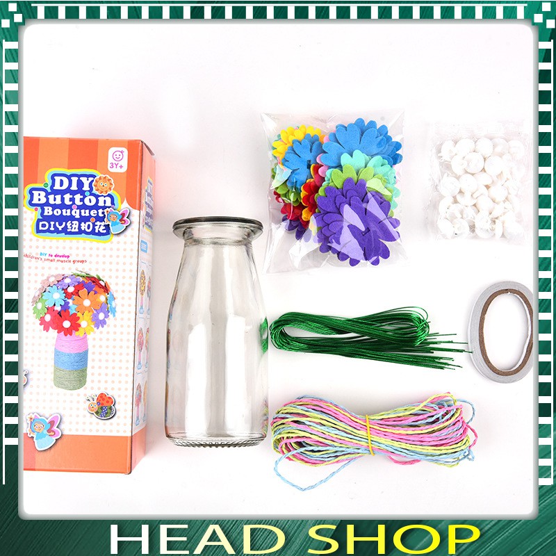 Bộ làm hoa handmade, làm hoa thủ công mỹ nghệ phát huy sự khéo léo sáng tạo HEADSHOP