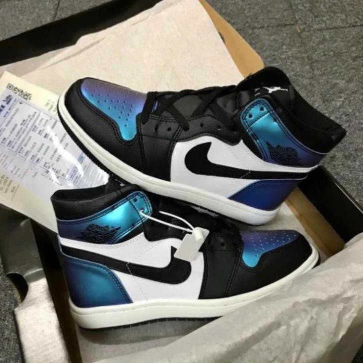 Giày Jordan 1 High University Blue, Giày Thể Thao Air Jordan Xanh Móc Đen, Giày JD1 Cổ Cao Cao Nam Nữ Hot 2021