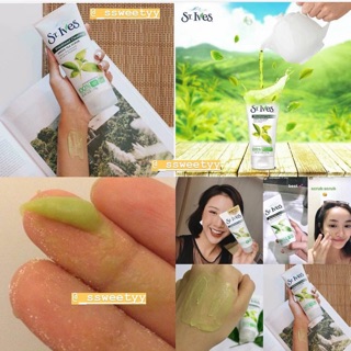 🍃🍃Tẩy tế bào chết St Ives Blackhead Clearing Green Tea Scrub🍃🍃