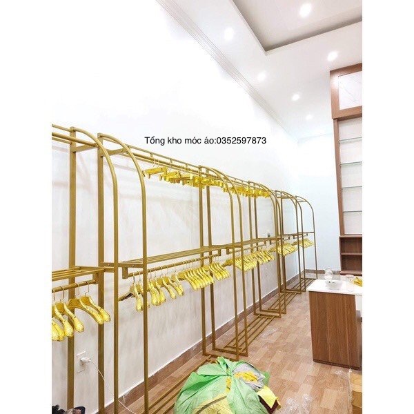 Kệ treo quần áo-giá cánh buồm 2 tầng giúp tiết kiệm diện tích-kích thước 2m3x1m5x50cm