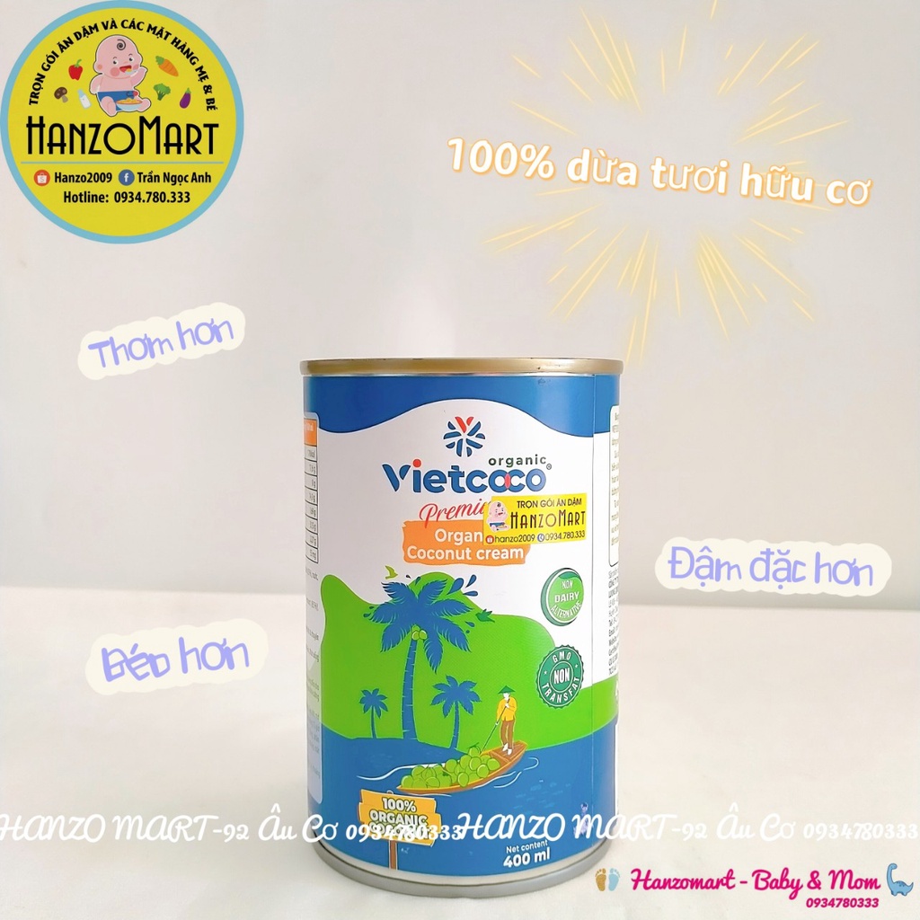 Nước cốt dừa organic cho bé ăn dặm