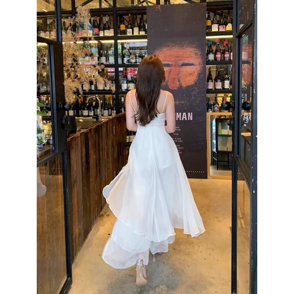 ĐẦM VOAN 2S TRẮNG XOÈ TÀ TẦNG