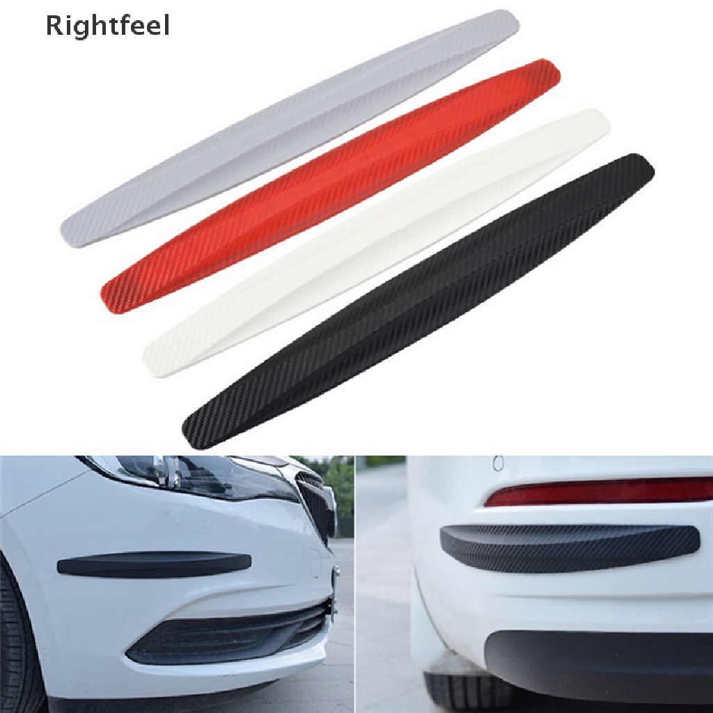 1 Cặp Miếng Dán Cao Su Sợi Carbon Bảo Vệ Góc Xe Hơi Chống Trầy Xước