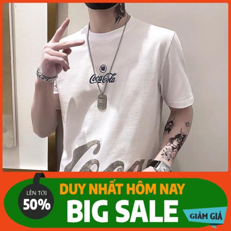 HÀNG HOT HOT QUẢNG CHÂU ODER Áo thun nam tay ngắn cổ tròn in chữ Coca cao cấp hàng Quảng Châu BAO RẺ