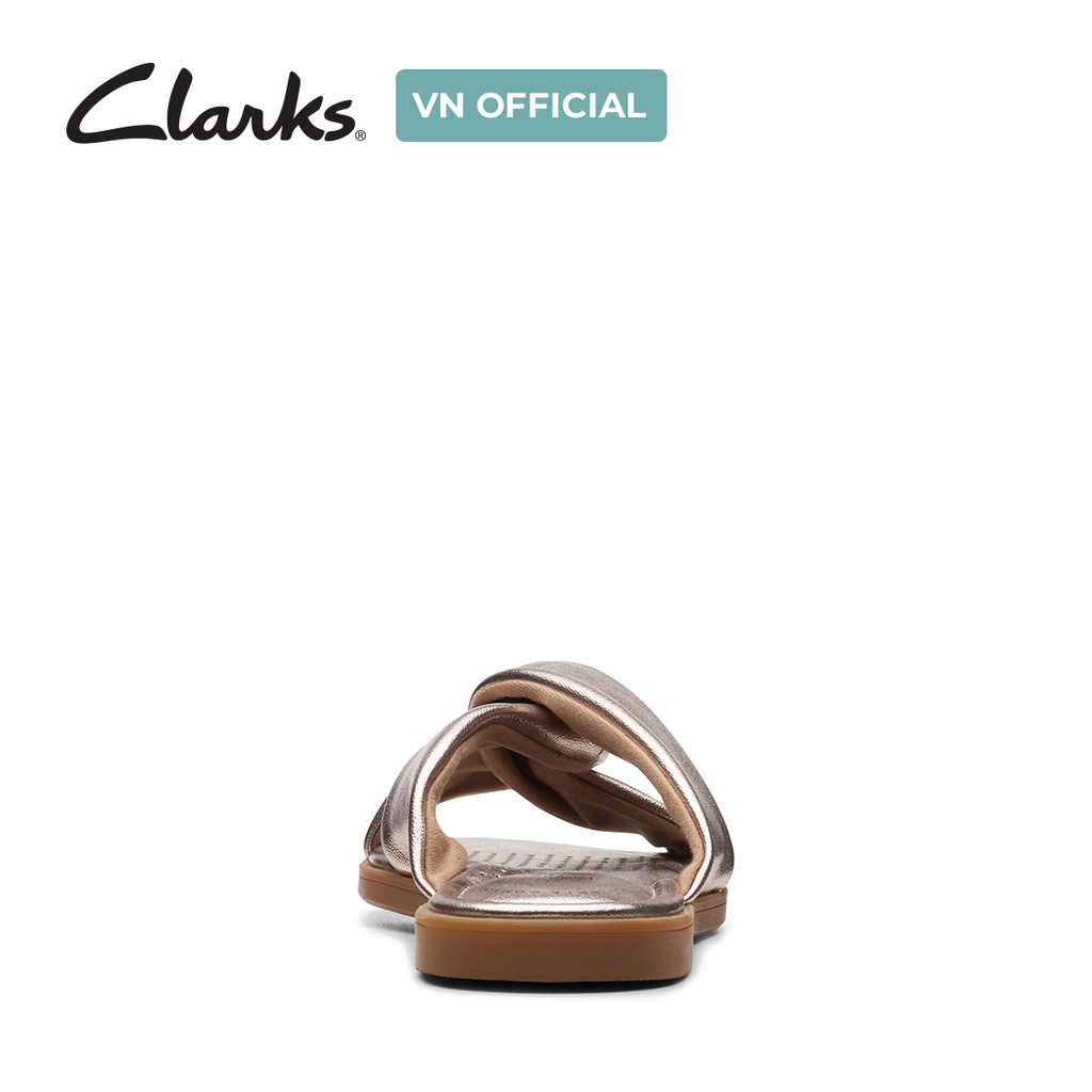 Giày Xăng Đan Xỏ Ngón CLARKS Reyna Twist màu Metallic