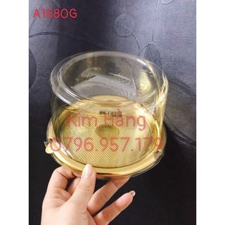 Set 50 hộp A1680 cao đế vàng đựng bánh bao đào tiên, đựng bánh kem size 14cm