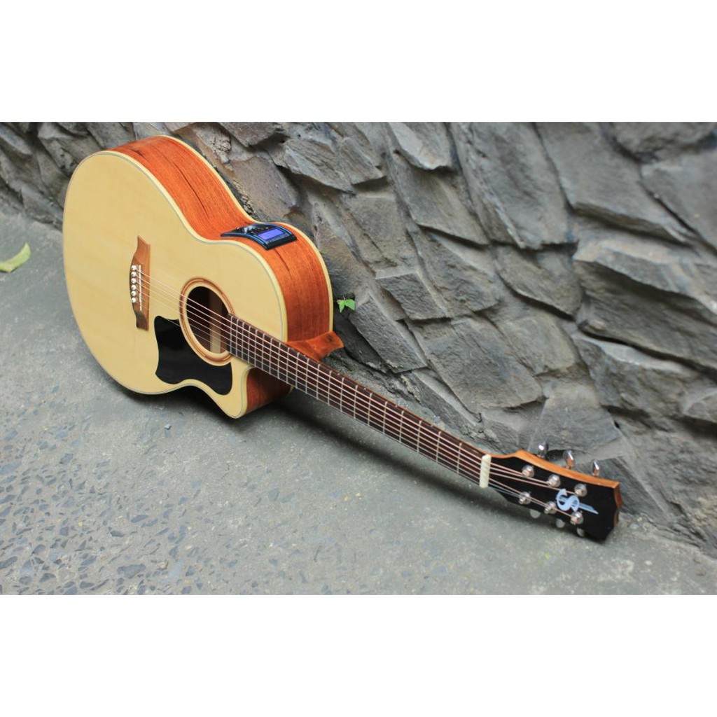 Guitar Acoustic ALEC30 Gỗ Hồng Đào Có EQ cao cấp