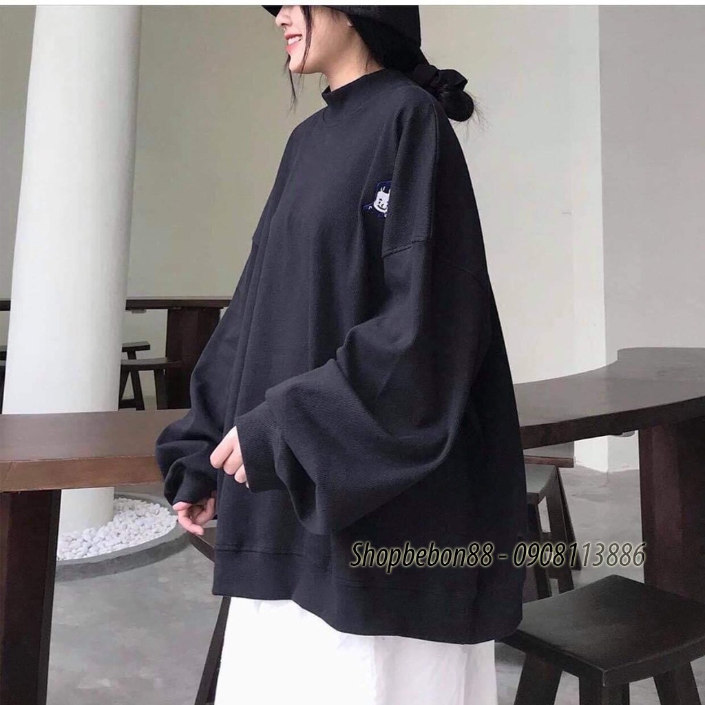 {ẢNH CẬN CHẤT} Áo nỉ thêu cô gái  siêu hot dáng rộng | BigBuy360 - bigbuy360.vn