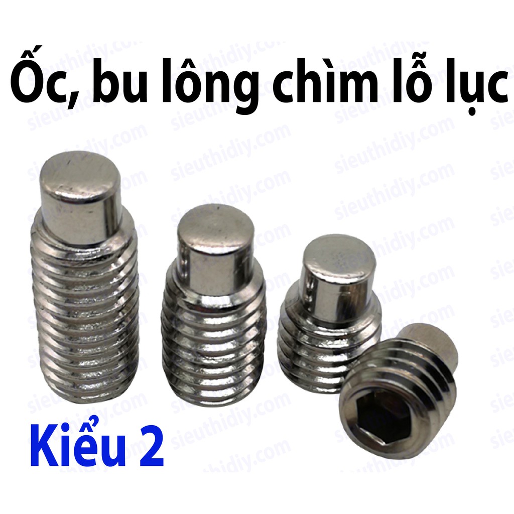 Ốc vít, bu lông chìm thép, Inox 304/316 M3M4M5M6