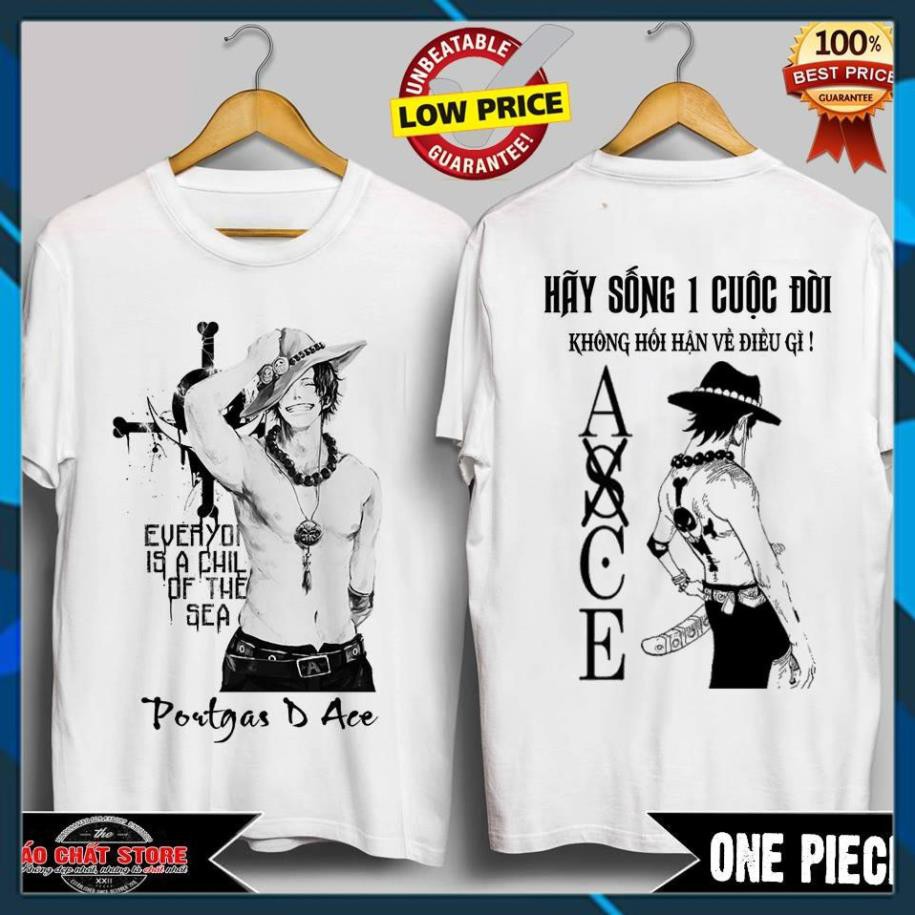 Áo Phông Hỏa Quyền Portgas D. Ace Siêu Chất | Áo Thun One Piece ACE Đảo Hải Tặc Siêu Đẹp