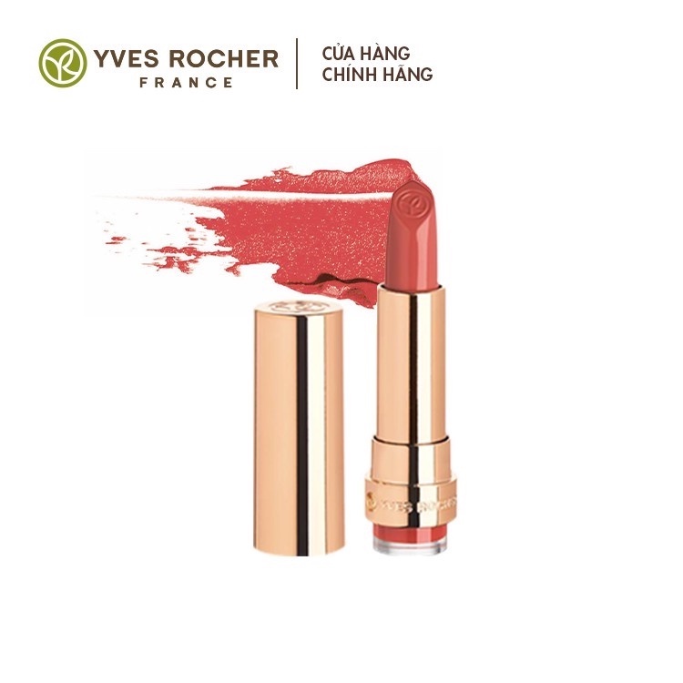 Son Lì Yves Rocher Grand Rouge Satin Lipstick - Màu 102 Fine Coral - 3,7g