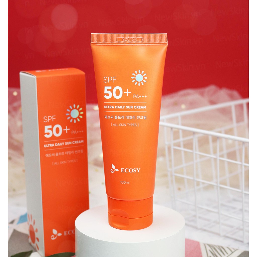 Kem Chống Nắng ECOSY Ultra Daily Sun Cream Nâng Tone Kiềm Dầu Không Trôi 100ml HÀN QUỐC