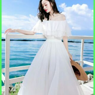 Đầm maxi trễ vai
