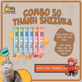 Combo 50 thanh súp thưởng cho mèo shizuka 15gr