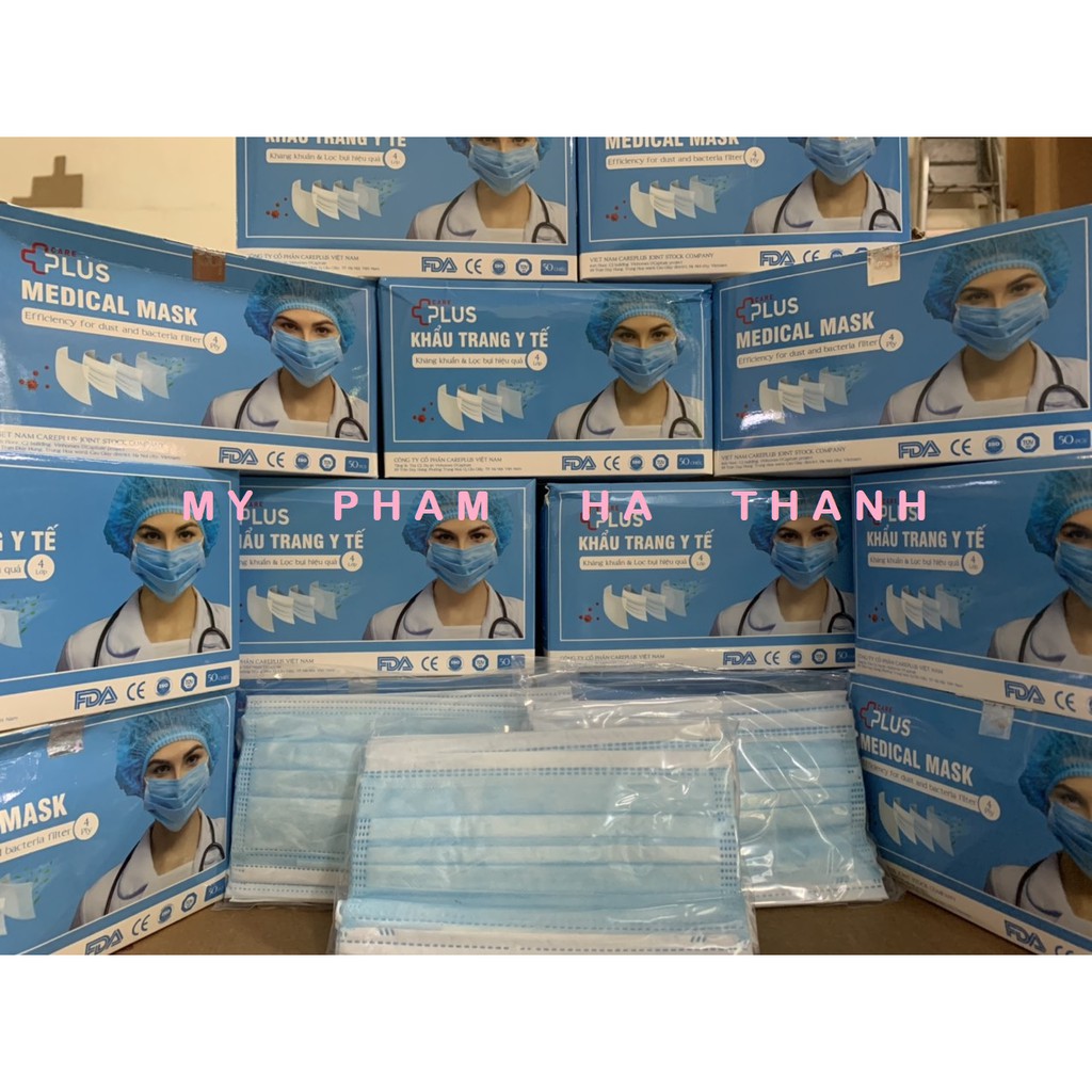 Khẩu trang y tế 4 lớp Careplus [Bịch 10 cái]