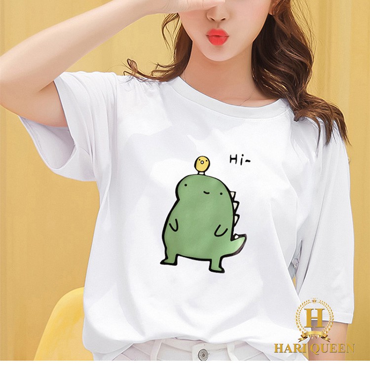 FREE SHIP ĐƠN TỪ 50K Áo phông Hi khủng long nhiều màu HARI0320 1
