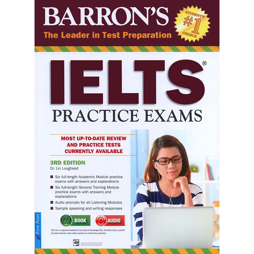 Sách - Barron's IELTS - Practice Exams - 3rd edition (kèm CD) Tặng Bút Bi