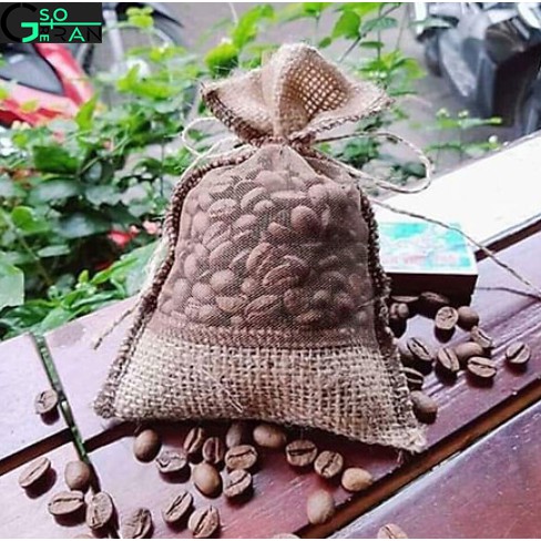 Túi thơm cà phê Việt Nam treo xe ô tô Robusta Đaklak -100G