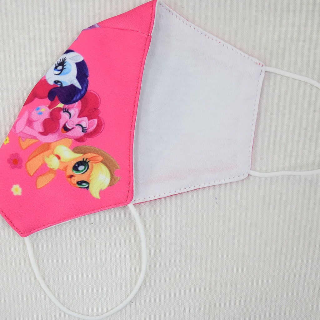 Khẩu trang cotton chống bụi họa tiết hoạt hình My Little Pony xinh xắn cho bé gái