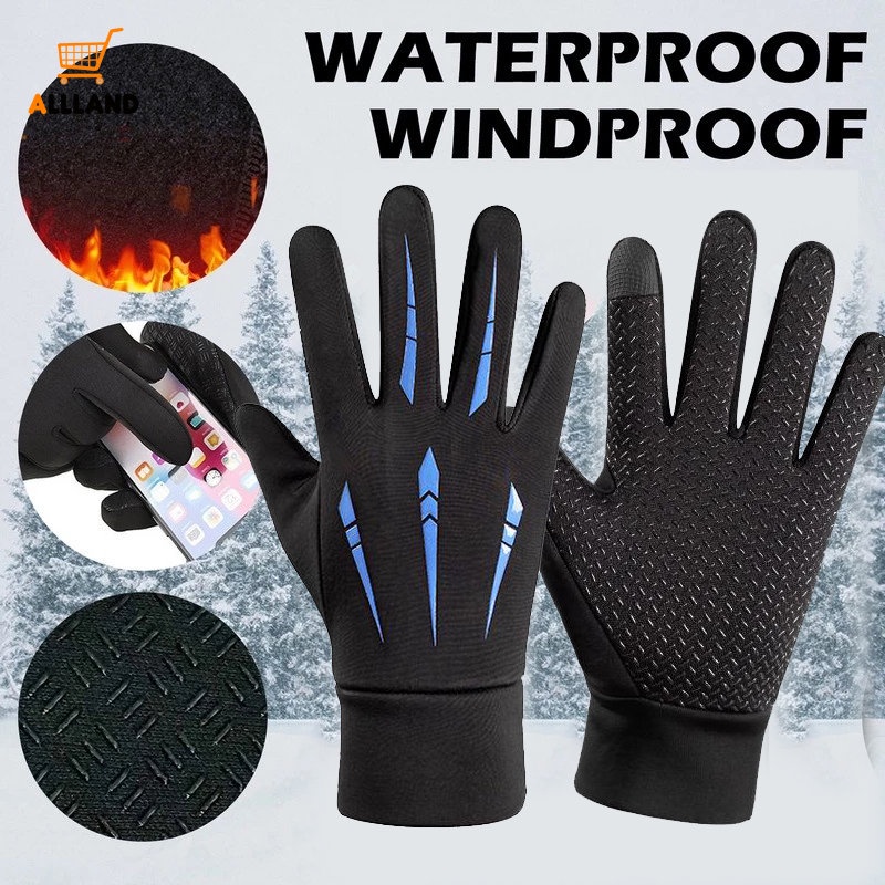 1 Đôi Găng Tay Giữ Nhiệt / Chống Gió Mềm Mại Thoải Mái Có Thể Chạm Màn Hình Cảm Ứng