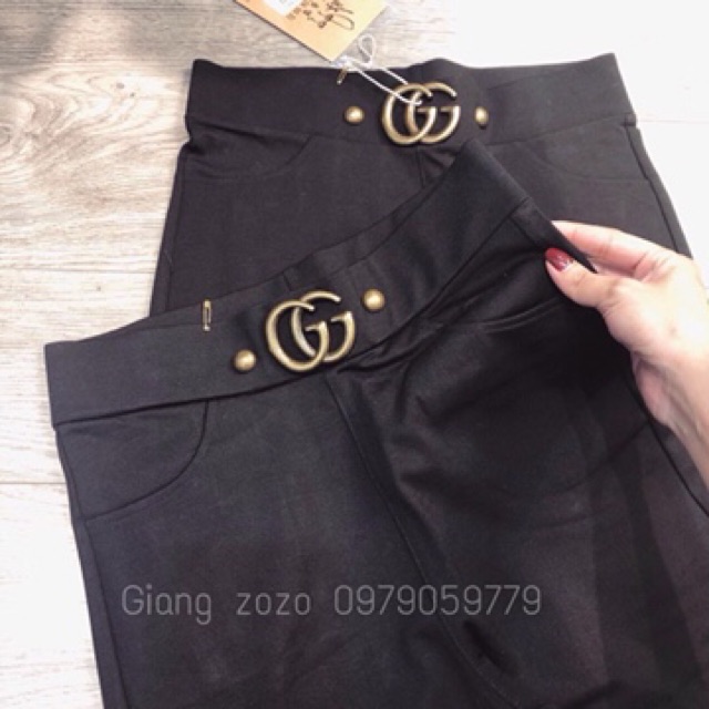 Quần legging cạp GG chất umi cao cấp | BigBuy360 - bigbuy360.vn