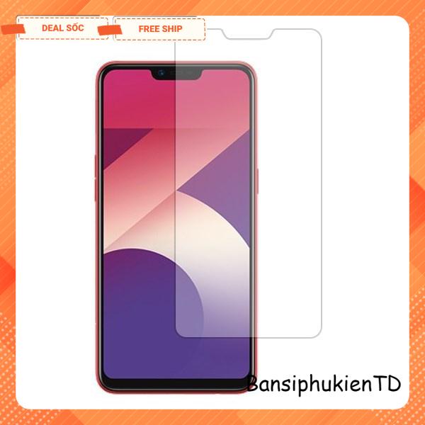 Kính cường lực oppo A3S ( trong suốt ) tặng kèm giấy lau