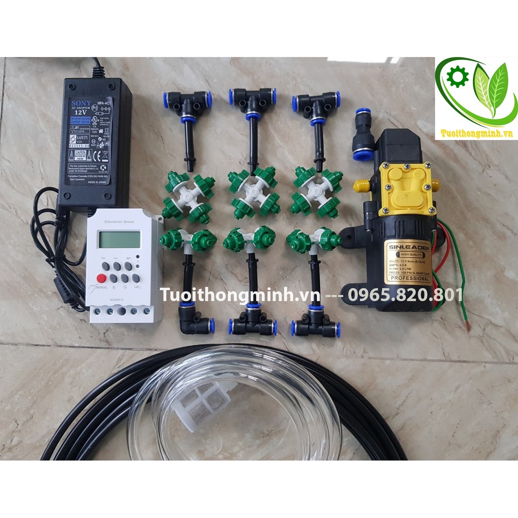 Bộ phun sương tưới lan hẹn giờ tự động