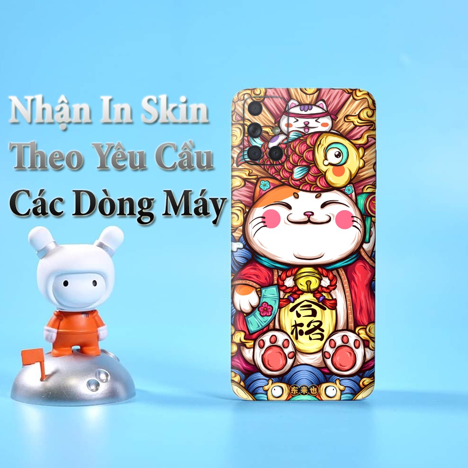 Miếng Dán Skin Điện Thoại In Hình Mèo Thần Tài Cho Iphone 7/ 8/ X/ XS/ 11/ 11 Pro Max/ 12/ 12 Pro Max/ 13/ 13 pro max