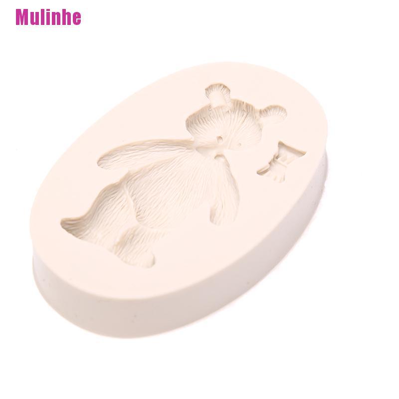 Khuôn silicone tạo hình gấu làm xà phòng/ chocolate