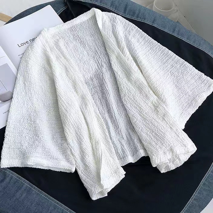 Áo Khoác Kimono Vải Chiffon Phong Cách Boho Hàn Quốc Mới