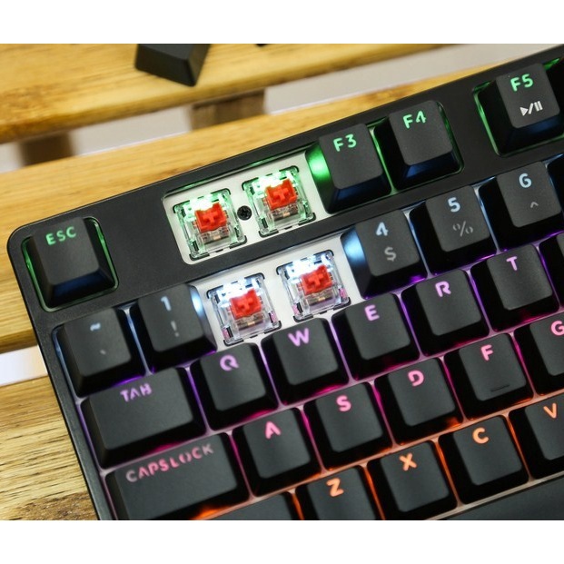 Bàn phím cơ Gaming DAREU EK87 - Black (RED Led, Blue/ Brown/ Red D switch)