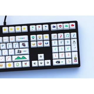 Keycap PBT Doraemon , Mario nút bàn phím cơ