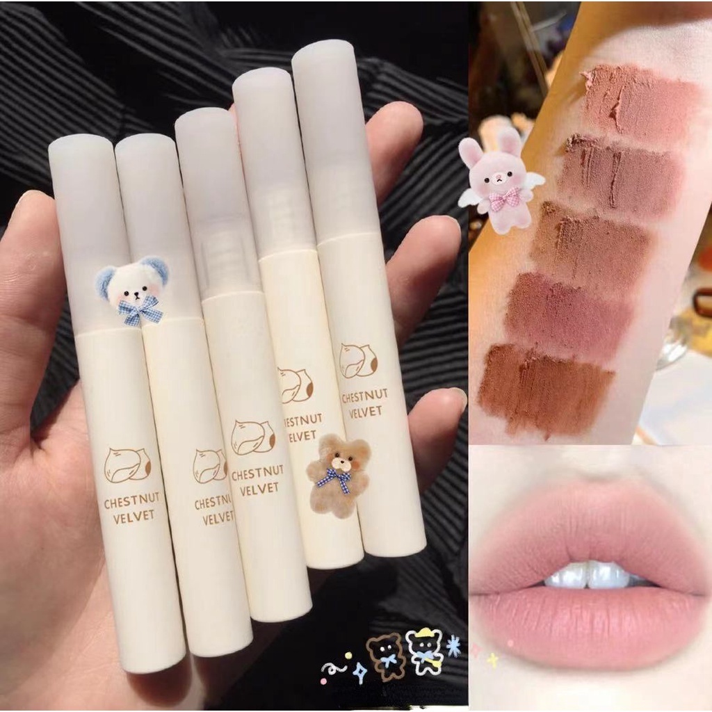 [Hàng mới về] Son kem lì màu nhung lâu trôi chống thấm nước