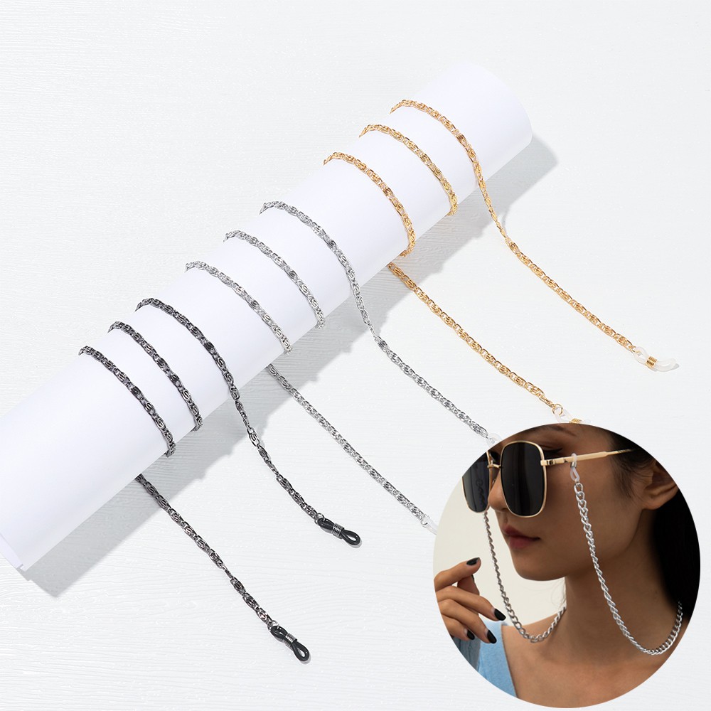 Dây Đeo Mắt Kính Chống Trượt Bằng Kim Loại Phong Cách Vintage Thời Trang Dành Cho Nam Và Nữ